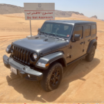 Jeep at Fossil Rock UAE